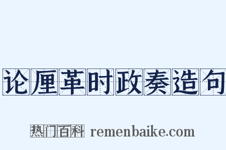 论厘革时政奏造句是什么意思的图片